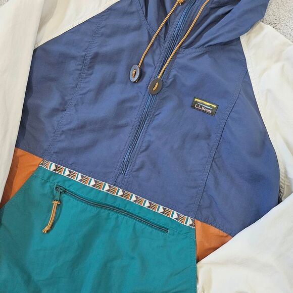 L.L.Bean | Mountain Classic Anorak Multi Teal Indigo Packable Jacket, Womens 2X - Picture 3 of 8